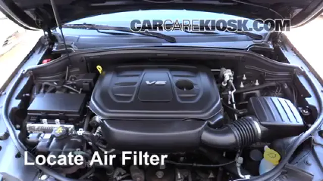 2017 Jeep Grand Cherokee Laredo 3.6L V6 FlexFuel Filtre à air (moteur) Changement